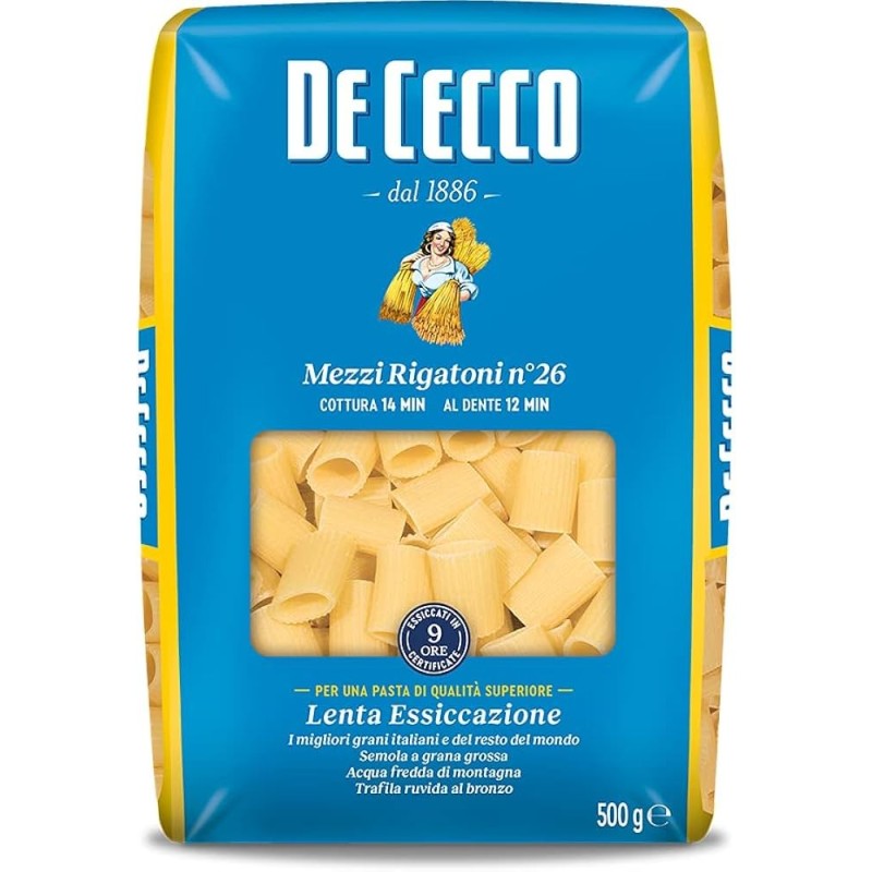 DE CECCO PASTA 500 MEZZI RIGATONI