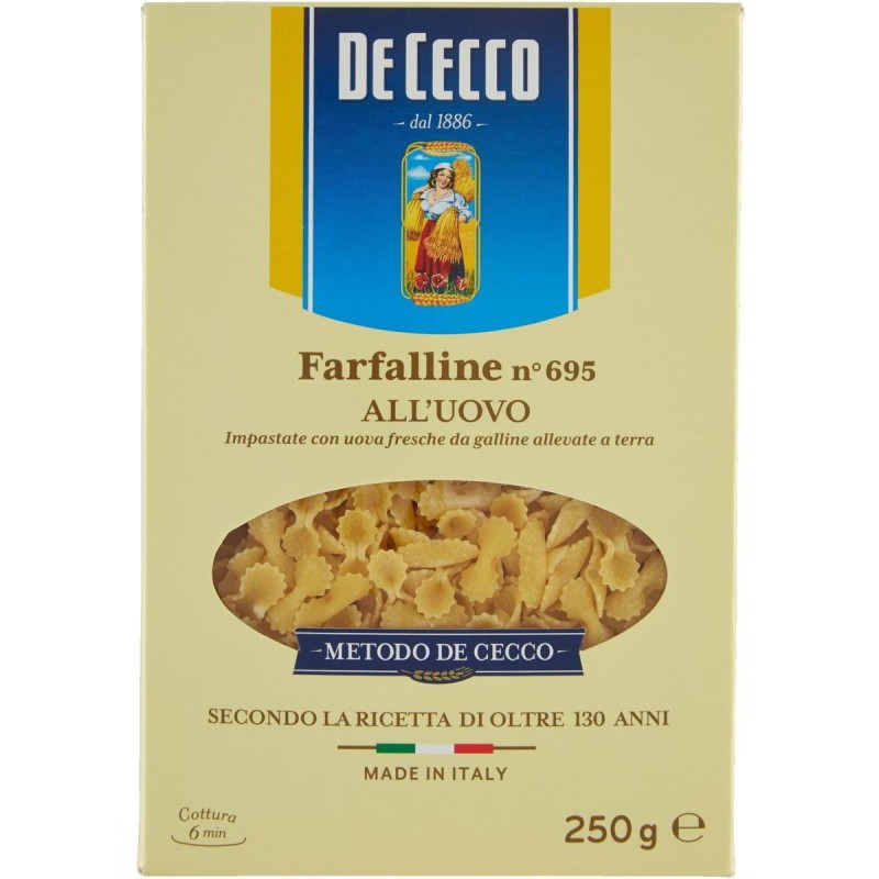 DE CECCO FARFALLINE ALL`UOVO GR 250