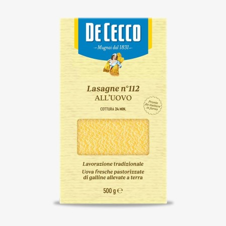 PASTA DE CECCO N112 LASAGN UOV
