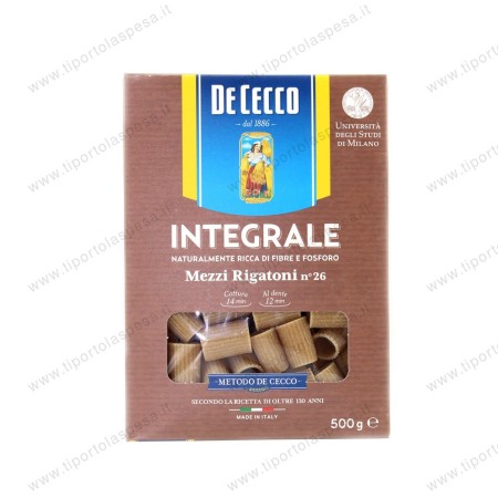 DE CECCO MEZZI RIGATONI INTEG 500GR