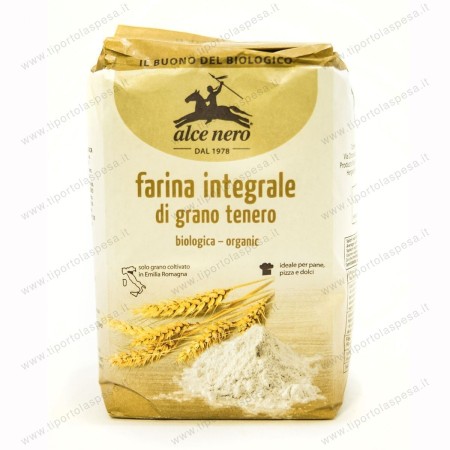 FARINA INTEGRALE BIO ALCE NERO KG 1