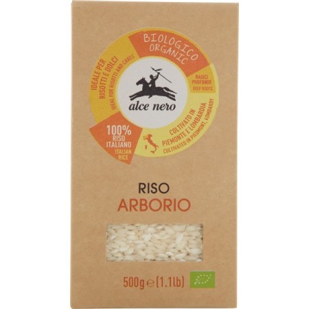 ALCE NERO RISO ARBORIO BIO 500GR