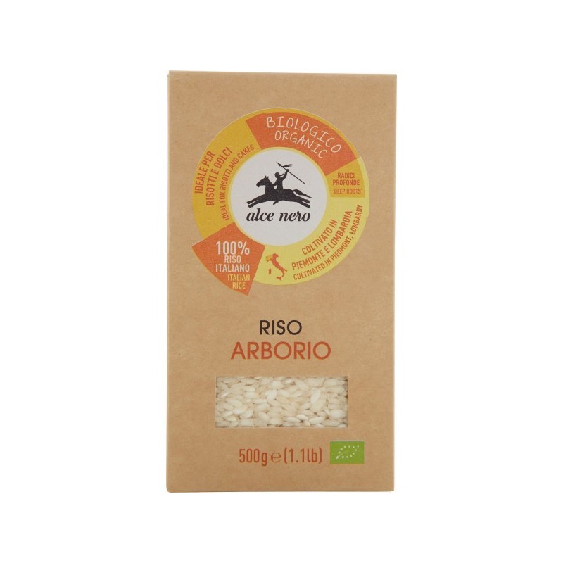 ALCE NERO RISO ARBORIO BIO 500GR