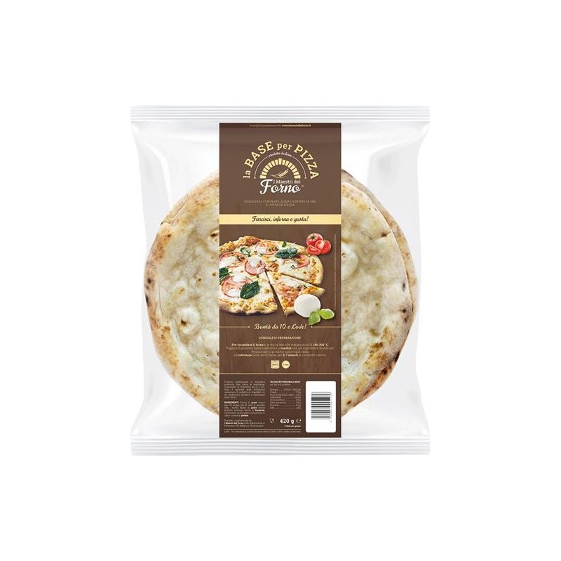 “I MAESTRI DEL FORNO” la BASE PIZZA 420gr (2 x 210gr)