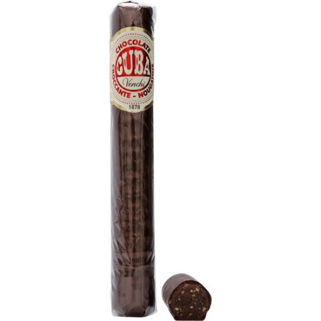 VENCHI SIGARO CUBA CIOCCOLATO LATTE  E FONDENTE CON CARAMELLO CROCCANTE NOUGANTE GR 100