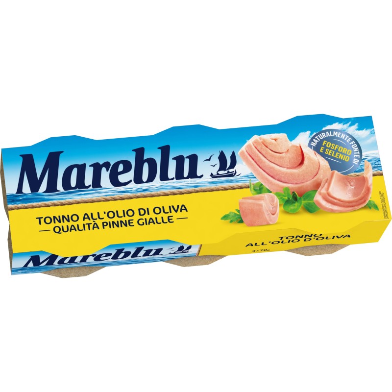 MAREBLU TONNO ALL’OLIO DI OLIVA G.70X3