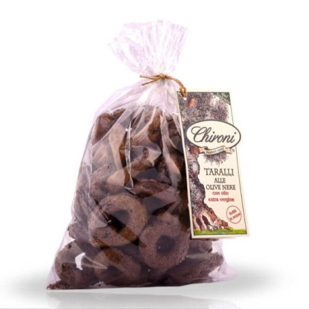 TARALLI ALLE OLIVE NERE “CHIRONI” GR.200