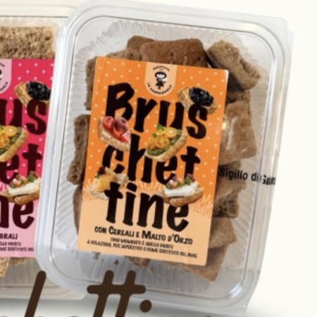 BRUSCHETTINE con CEREALI e MALTO D’ORZO “CAMPAGNOLA” GR.200