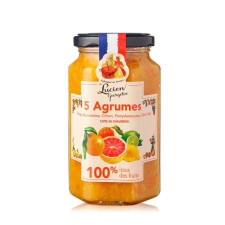 MARMELLATA 5 AGRUMI arancia mandarino limone pompelmo lime “LUCIEN” GR.300