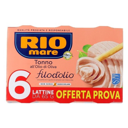 RIO MARE TONNO FILO D OLIO GR 65 X 6