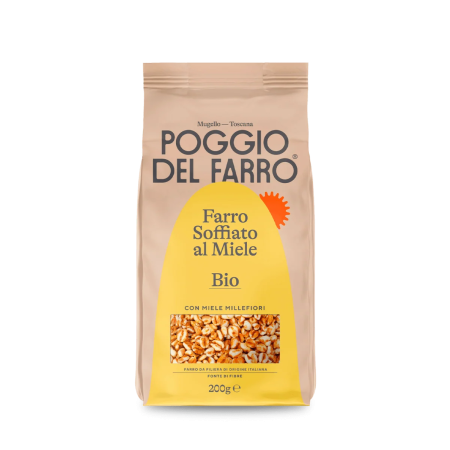 FARRO SOFFIATO BIO AL MIELE POGGIO DEL FARRO 200G CEREALI COLAZIONE SANA