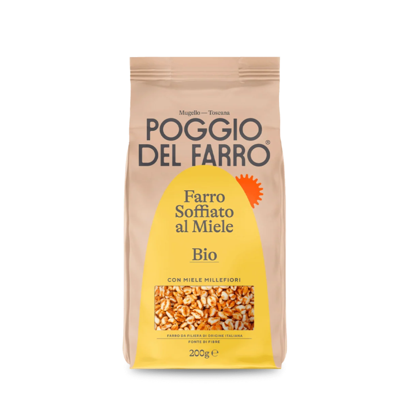 FARRO SOFFIATO BIO AL MIELE POGGIO DEL FARRO 200G CEREALI COLAZIONE SANA