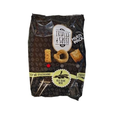 TRULLI E SASSI STUZZICHINI ALLE OLIVE NERE 210GR