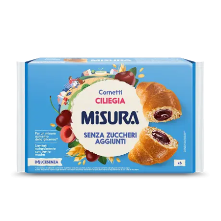 MISURA CORNETTI CILIEGIA GR 290 ZERO ZUCC 6pz
