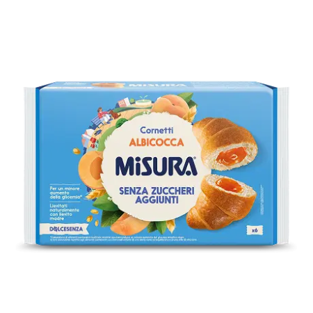 MISURA CORNETTI ALBICOCCA GR298 ZERO ZUCC 6pz