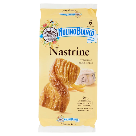 MULINO BIANCO NASTRINE 6 PZ - 240 GR SFOGLIATA E FRAGRANTE MERENDA