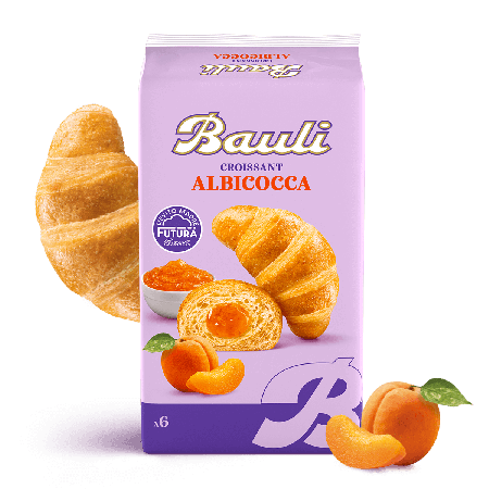 BAULI CORNETTO ALBICOCCA Soffice Croissant monoporzioni Merenda Dolci 6 Cornetti