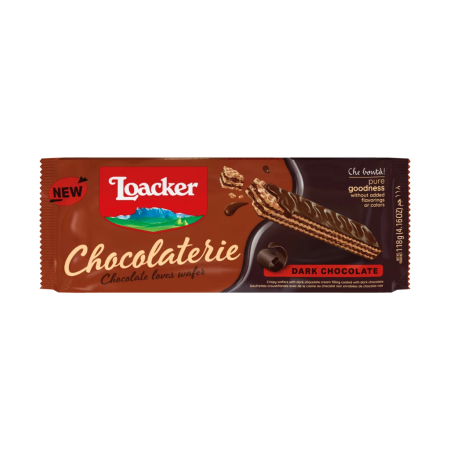WAFER LOACKER CHOCOLATERIE DARK CHOCOLATE  118