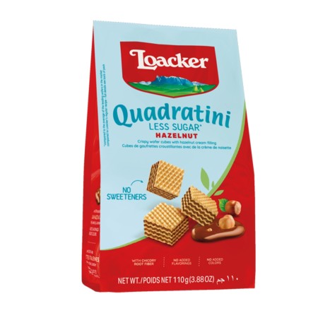LOACKER QUADRATINI HAZELNUT MINI MENO ZUCCH. GR.110