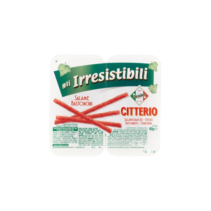 Citterio gli Irresistibili Salame Bastoncini 2 x 30 g